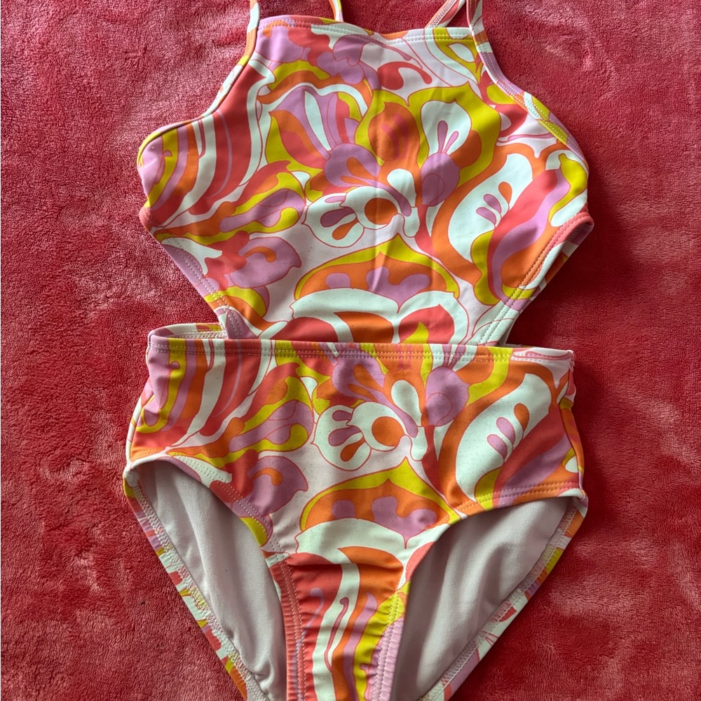 GAP Pink and Orange Bikini with Retro Silhouette